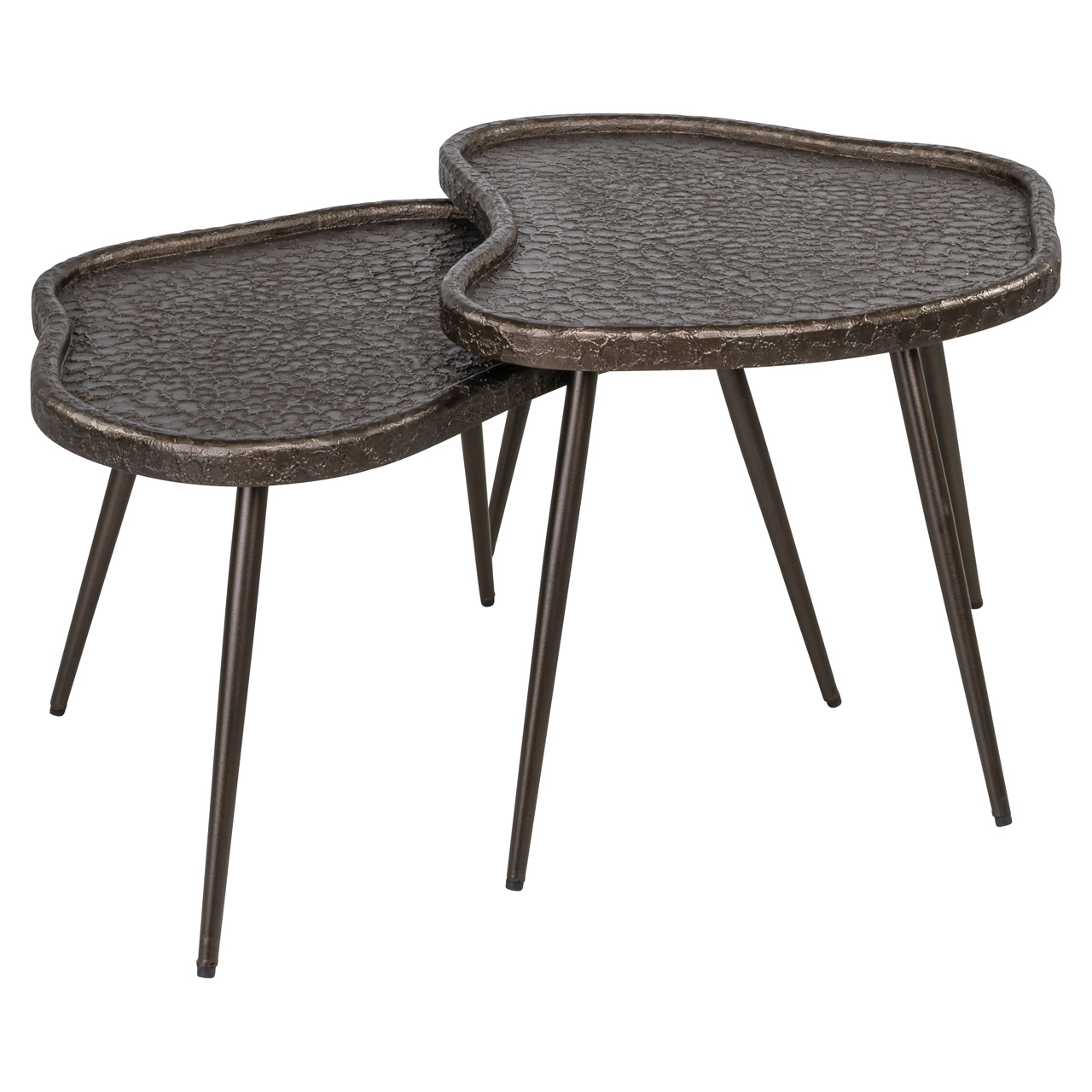 Organische Salontafel Bean - Bronze set van 2 stuks - Afbeelding 2