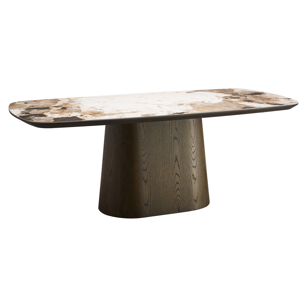 Deens Ovale Eettafel Langford Keramiek - Bruin 200cm