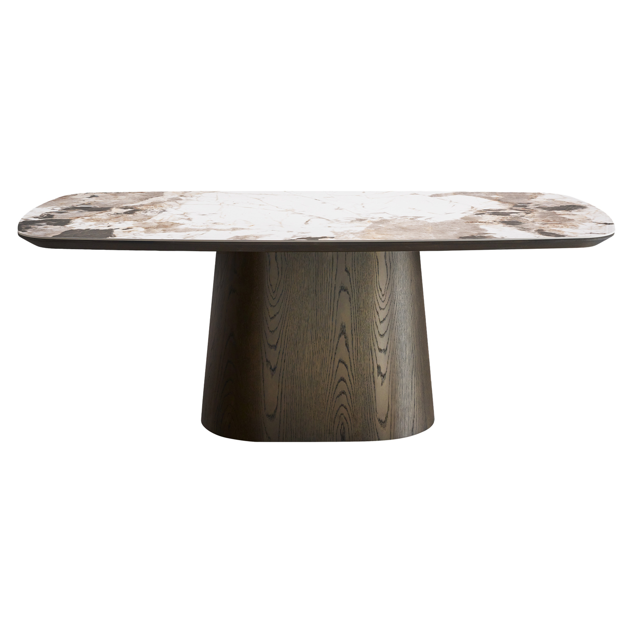 Deens Ovale Eettafel Langford Keramiek - Bruin 200cm - Afbeelding 2