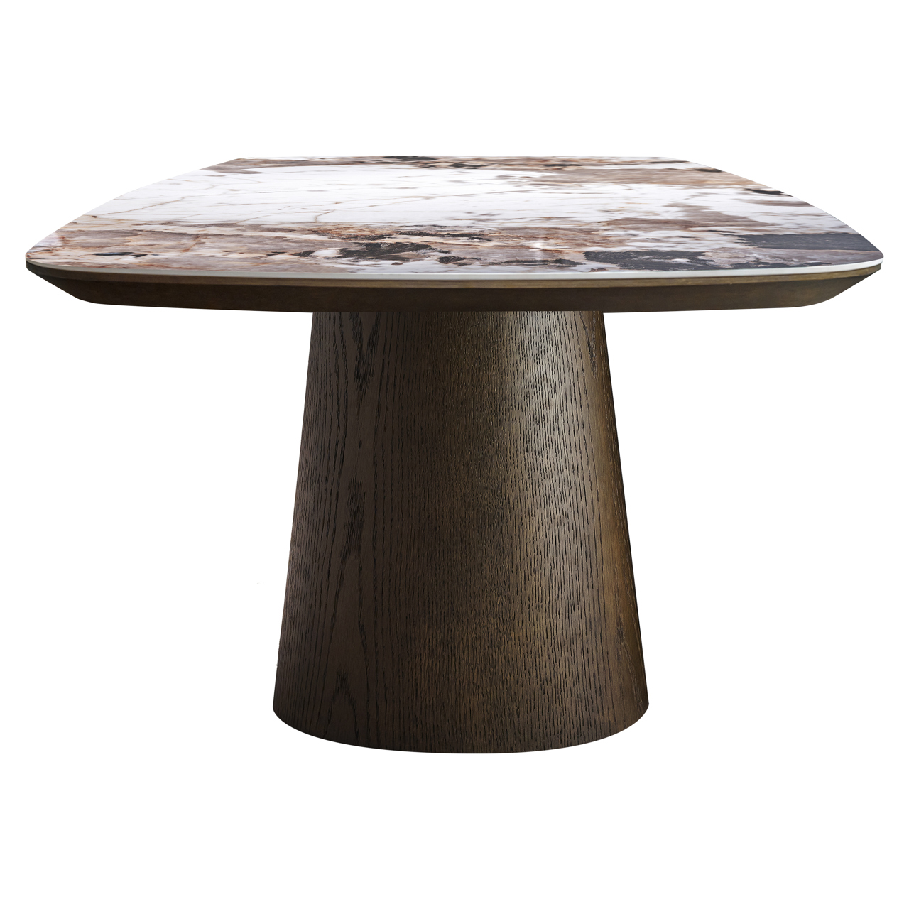 Deens Ovale Eettafel Langford Keramiek - Bruin 200cm - Afbeelding 3