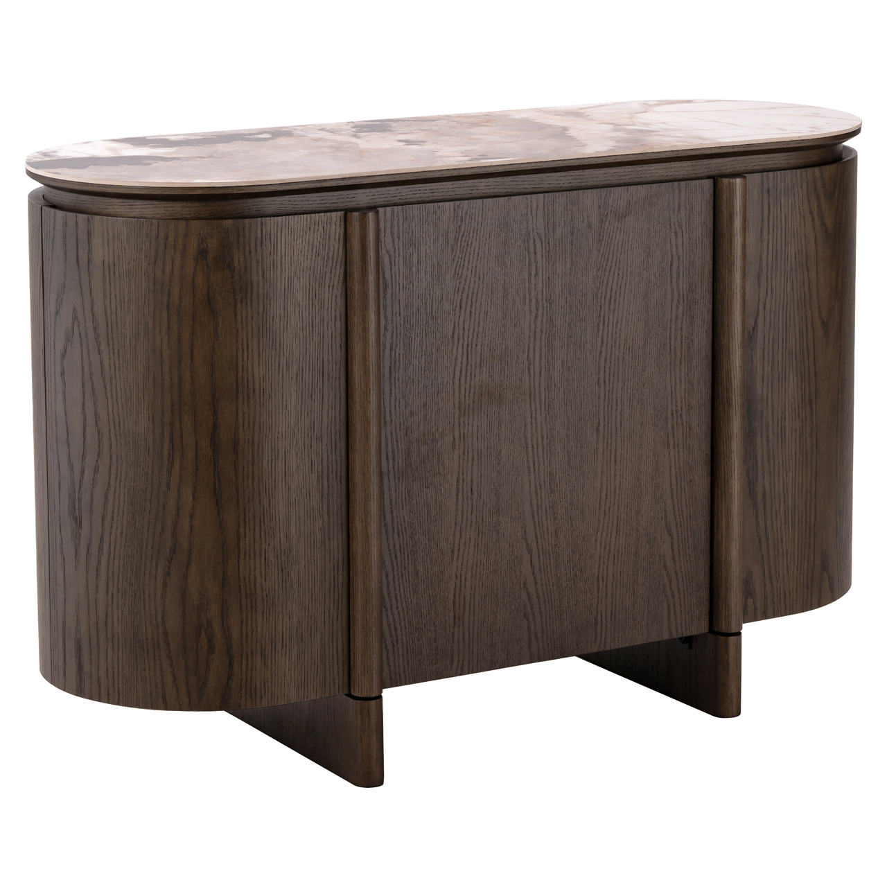 Dressoir Langford Keramiek - Bruin (4 deuren)