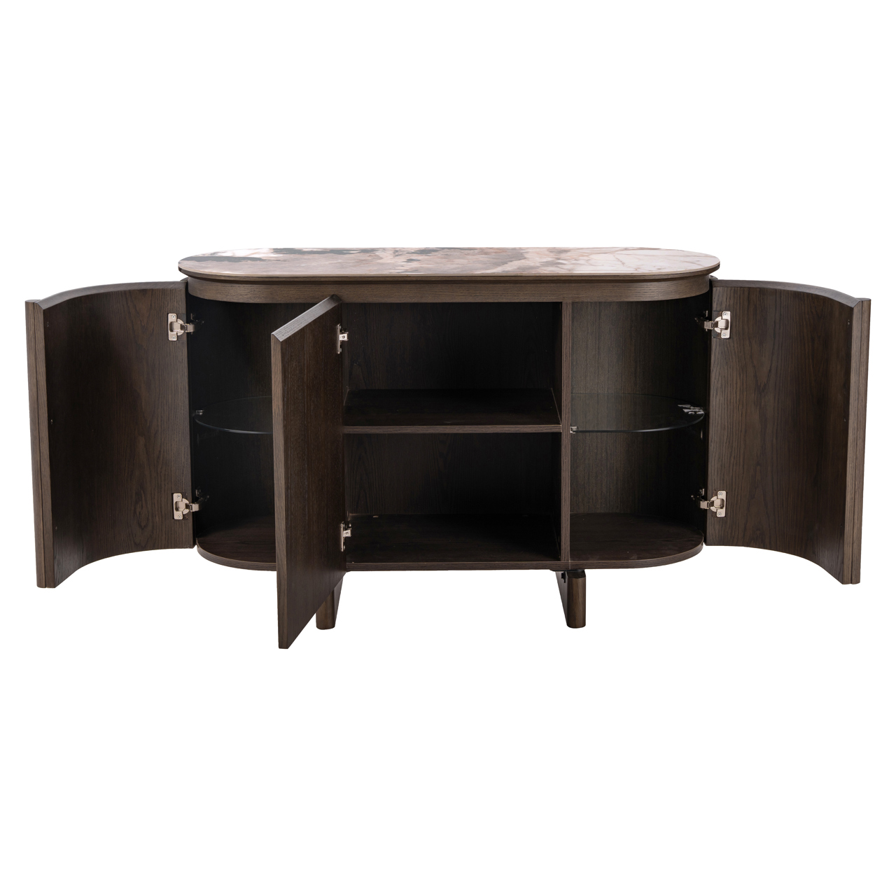 Dressoir Langford Keramiek - Bruin (4 deuren) - Afbeelding 4