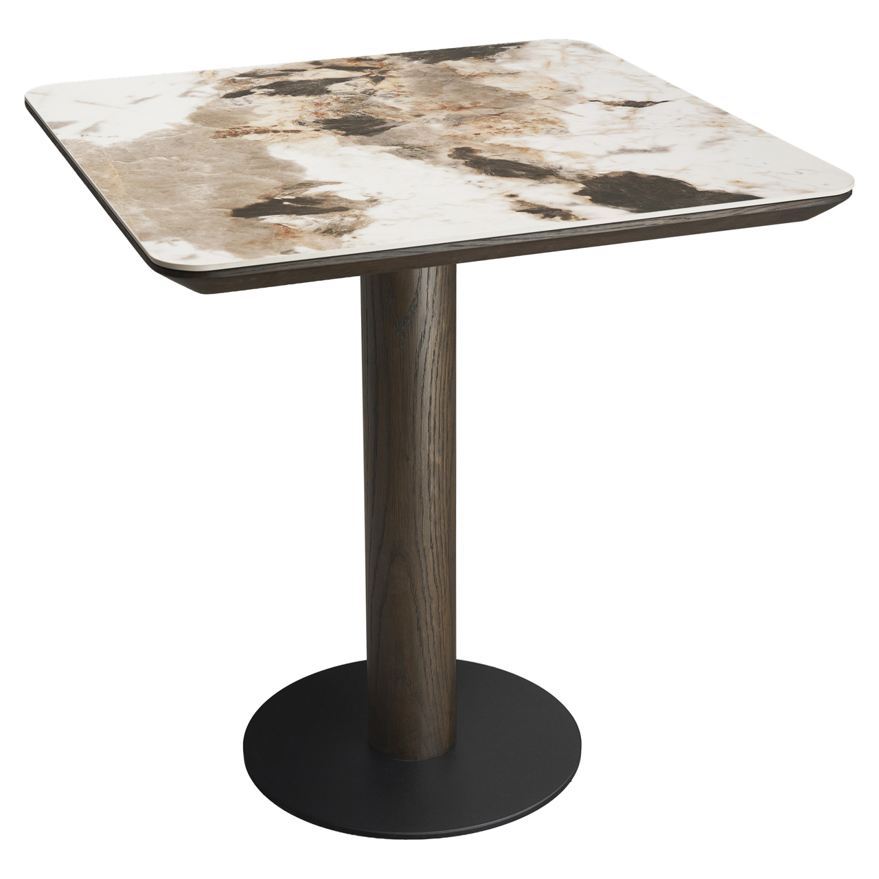 Bistrotafel Langford Keramiek 70cm - Bruin