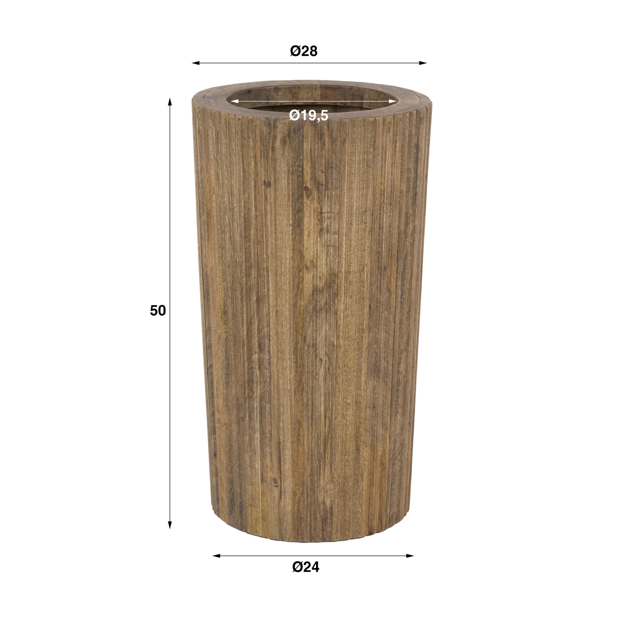Paraplubak Wave Mangohout - Afbeelding 4