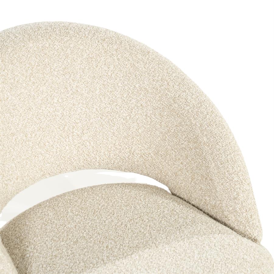 Barstoel Nido Chenille - Beige (zithoogte 65cm) - Afbeelding 8