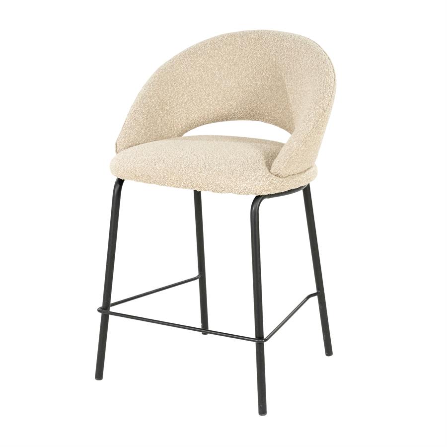 Barstoel Nido Chenille - Taupe (zithoogte 65cm)