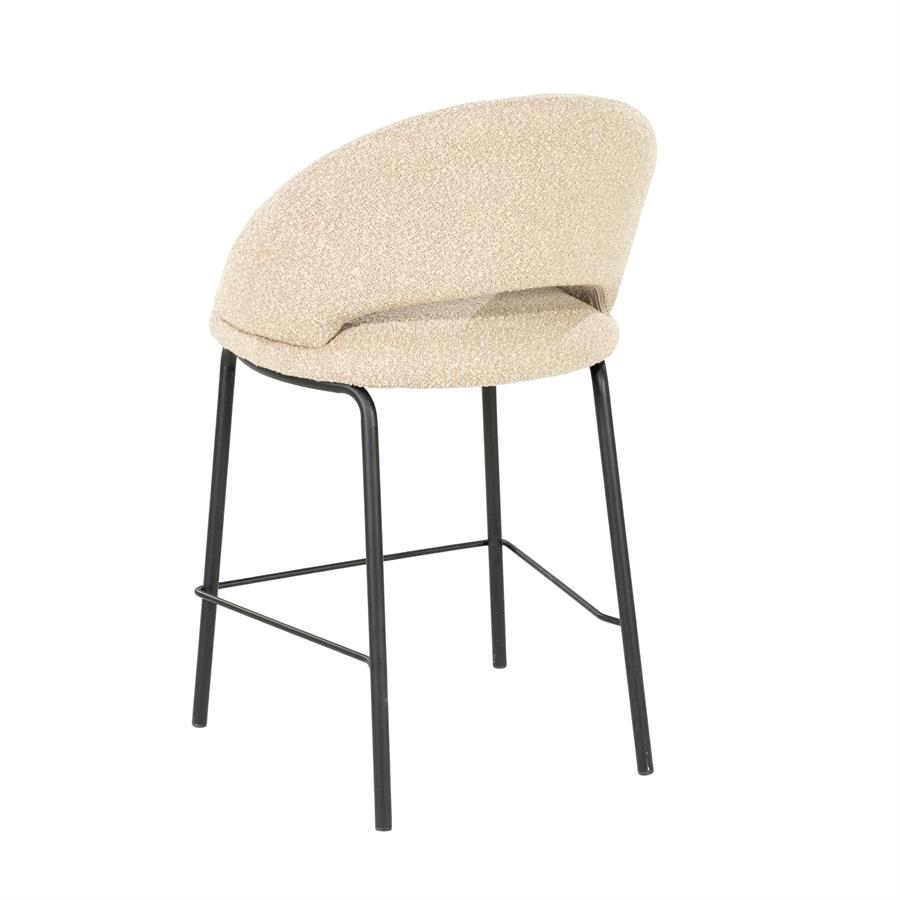 Barstoel Nido Chenille - Taupe (zithoogte 65cm) - Afbeelding 5
