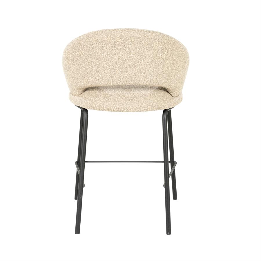 Barstoel Nido Chenille - Taupe (zithoogte 65cm) - Afbeelding 6