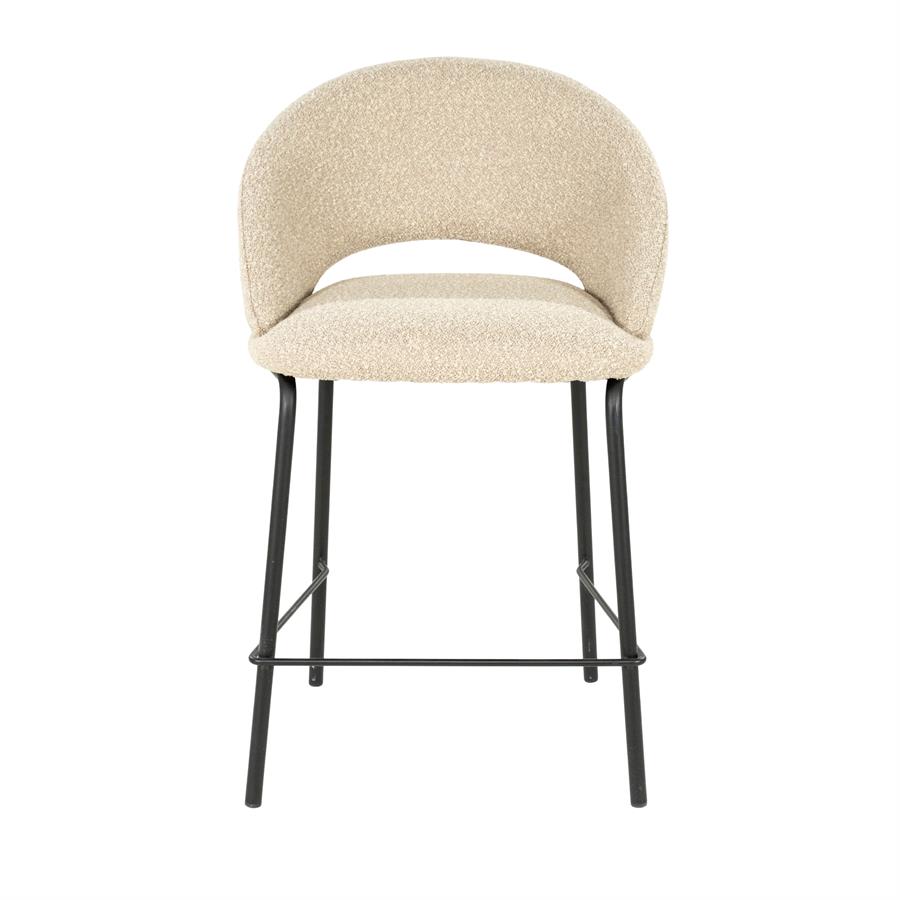 Barstoel Nido Chenille - Taupe (zithoogte 65cm) - Afbeelding 7