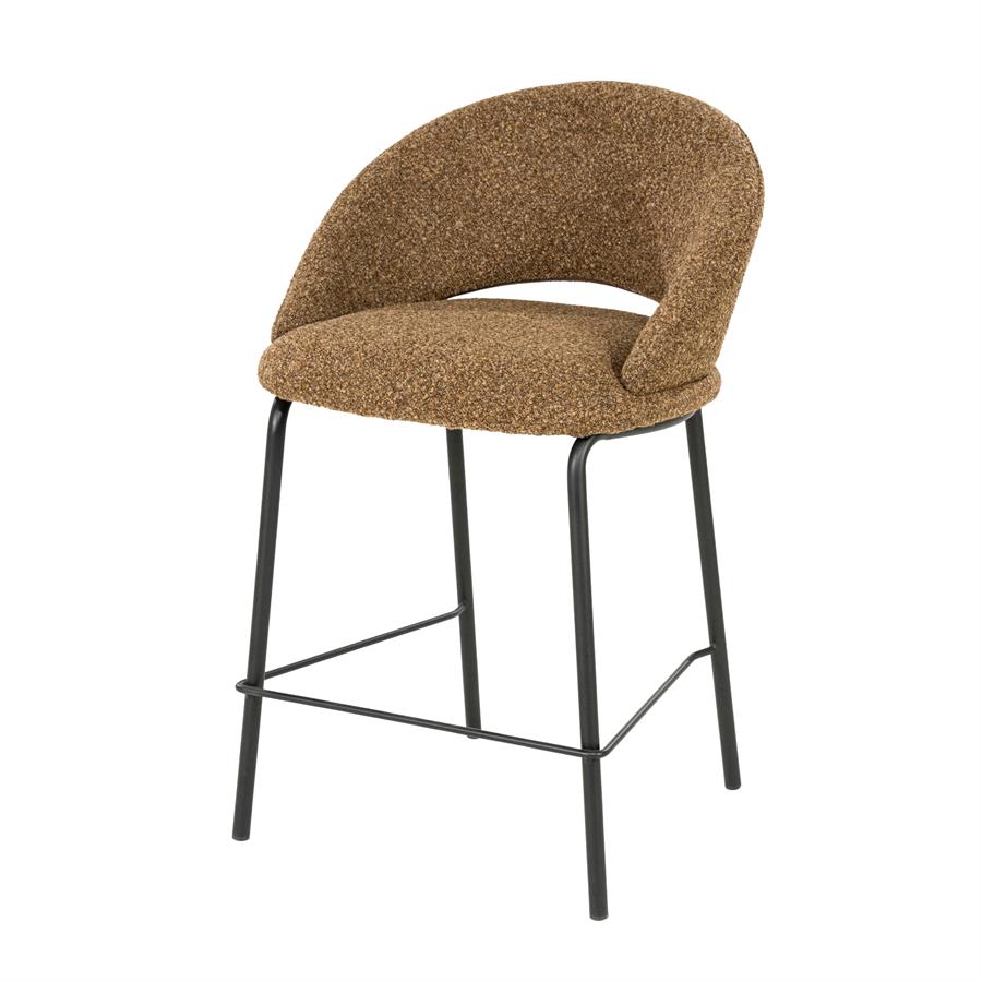 Barstoel Nido Chenille - Bruin (zithoogte 65cm)