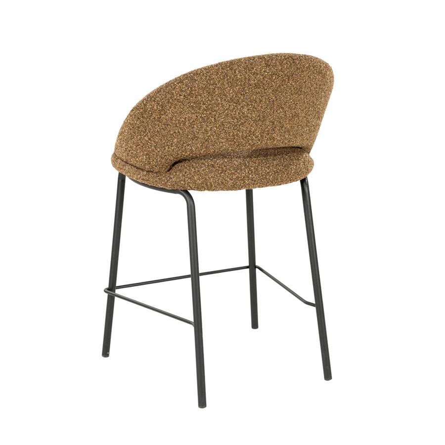 Barstoel Nido Chenille - Bruin (zithoogte 65cm) - Afbeelding 5