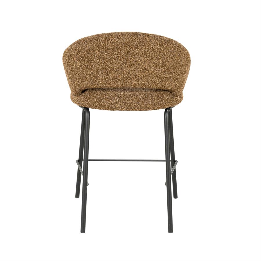 Barstoel Nido Chenille - Bruin (zithoogte 65cm) - Afbeelding 6