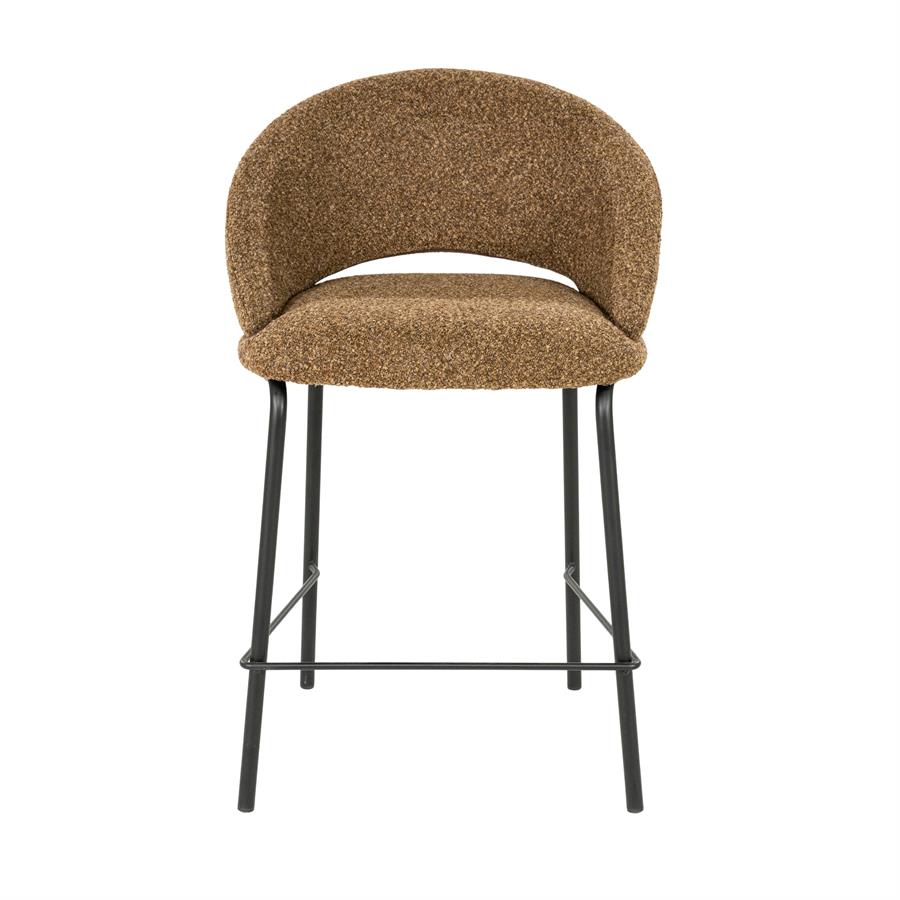 Barstoel Nido Chenille - Bruin (zithoogte 65cm) - Afbeelding 7