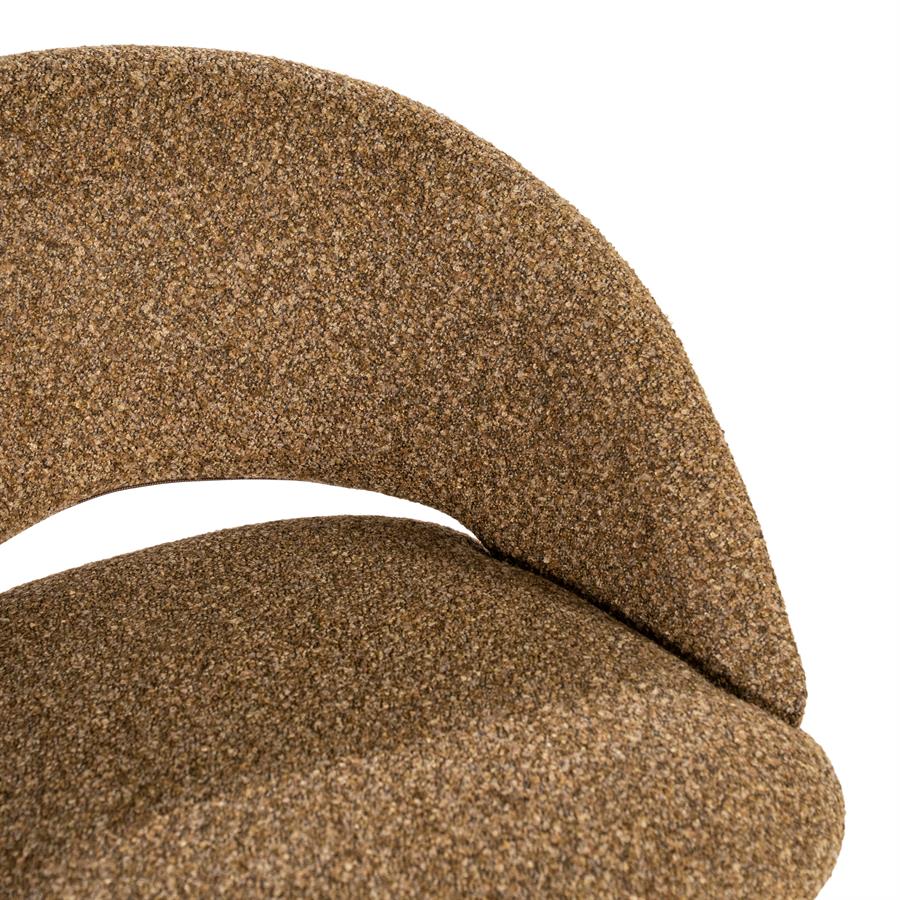 Barstoel Nido Chenille - Bruin (zithoogte 65cm) - Afbeelding 8