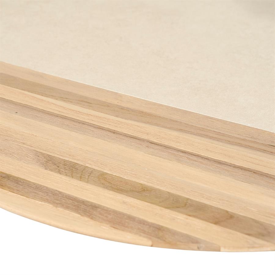 Organische Salontafel Diago Keramiek en teakhout, Set van 2 stuks - Afbeelding 3