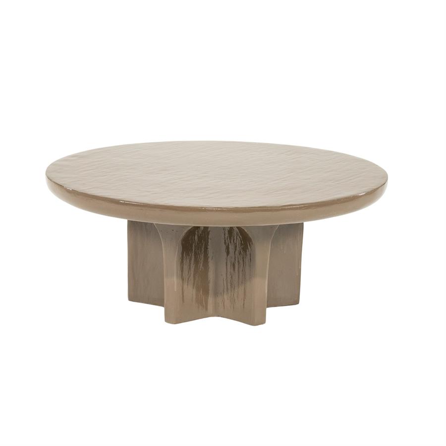 Ronde Salontafel Circolo 80cm, kleur Donkerbruin