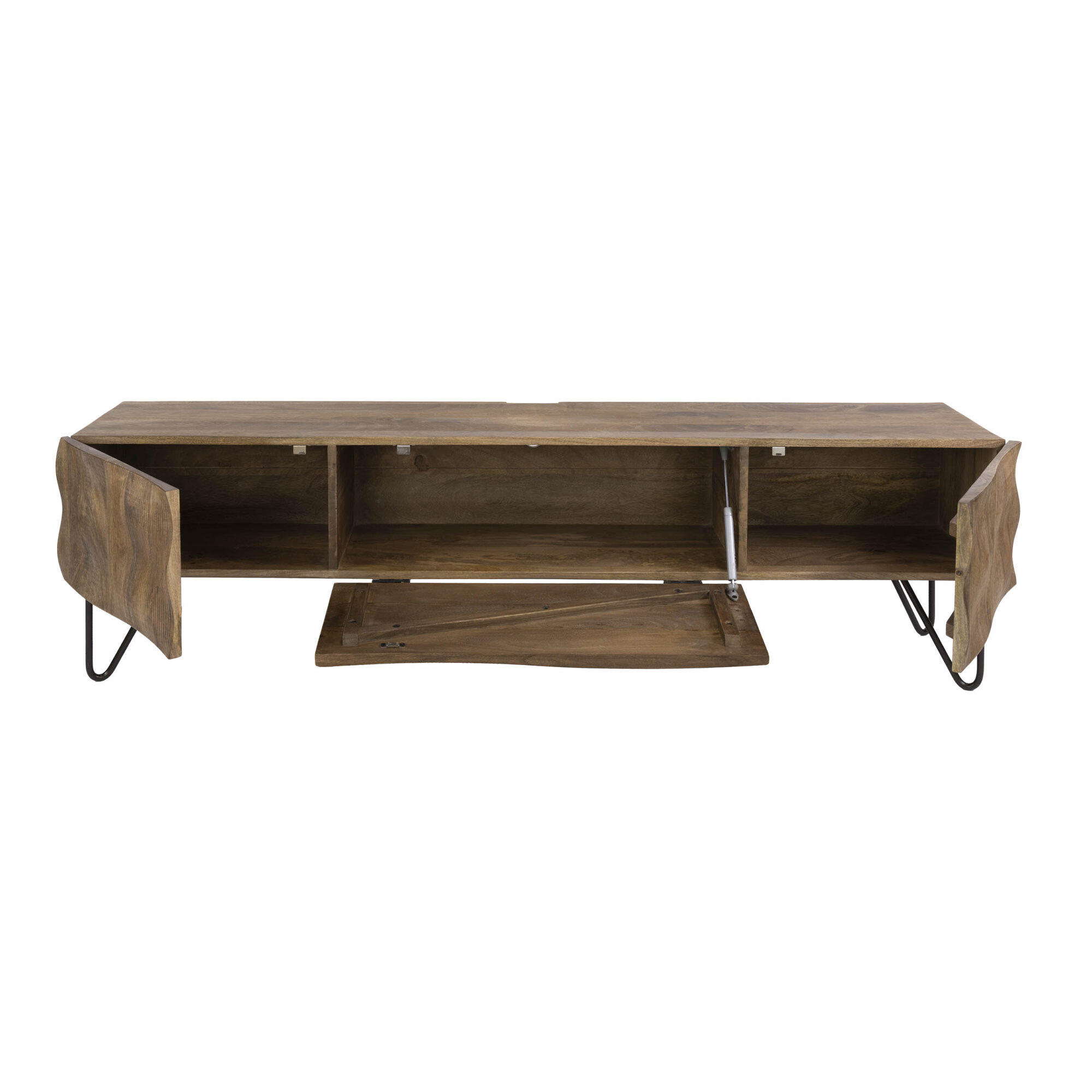 Zwevend TV-meubel Ocean Mangohout, 160cm - Afbeelding 8