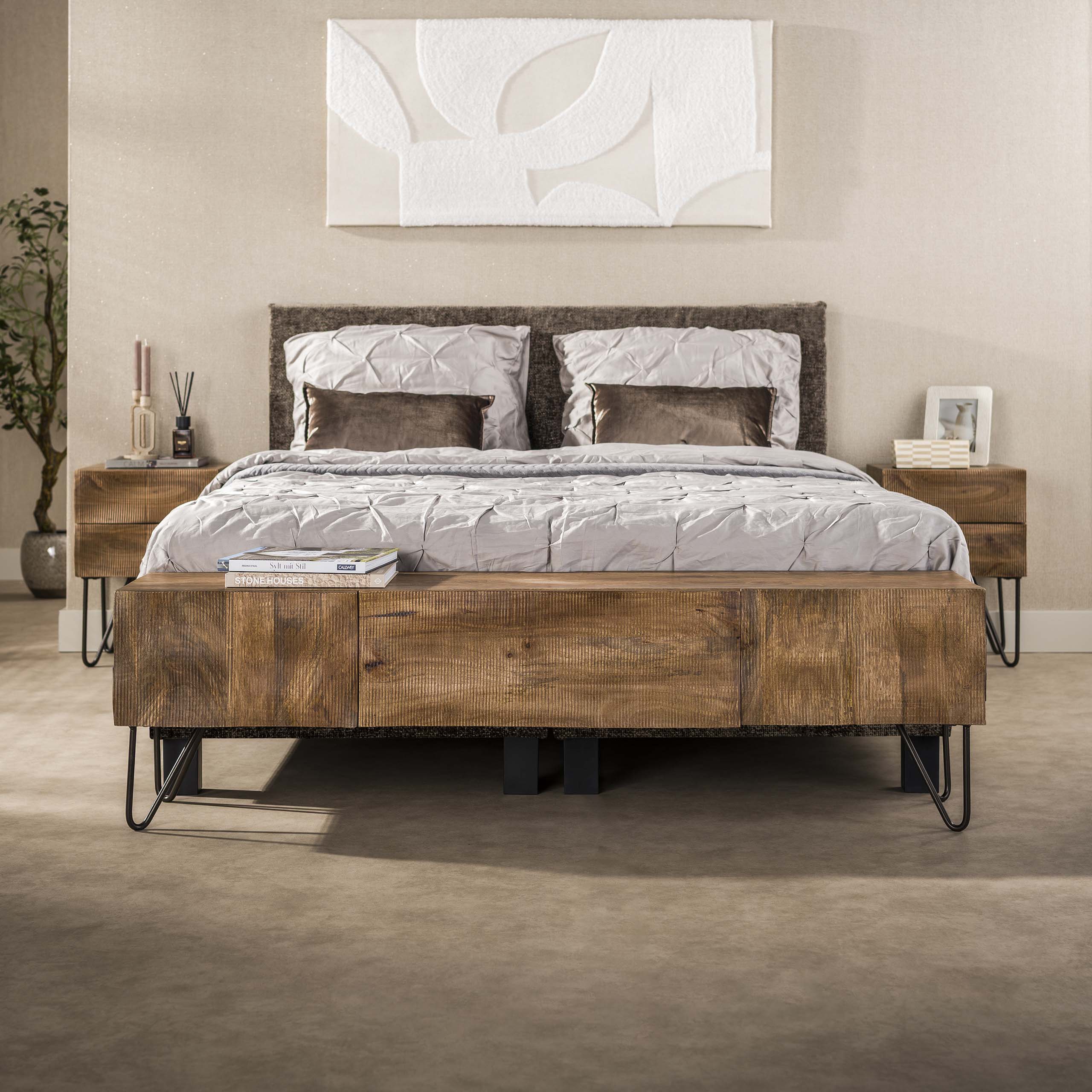Zwevend TV-meubel Ocean Mangohout, 160cm - Afbeelding 4