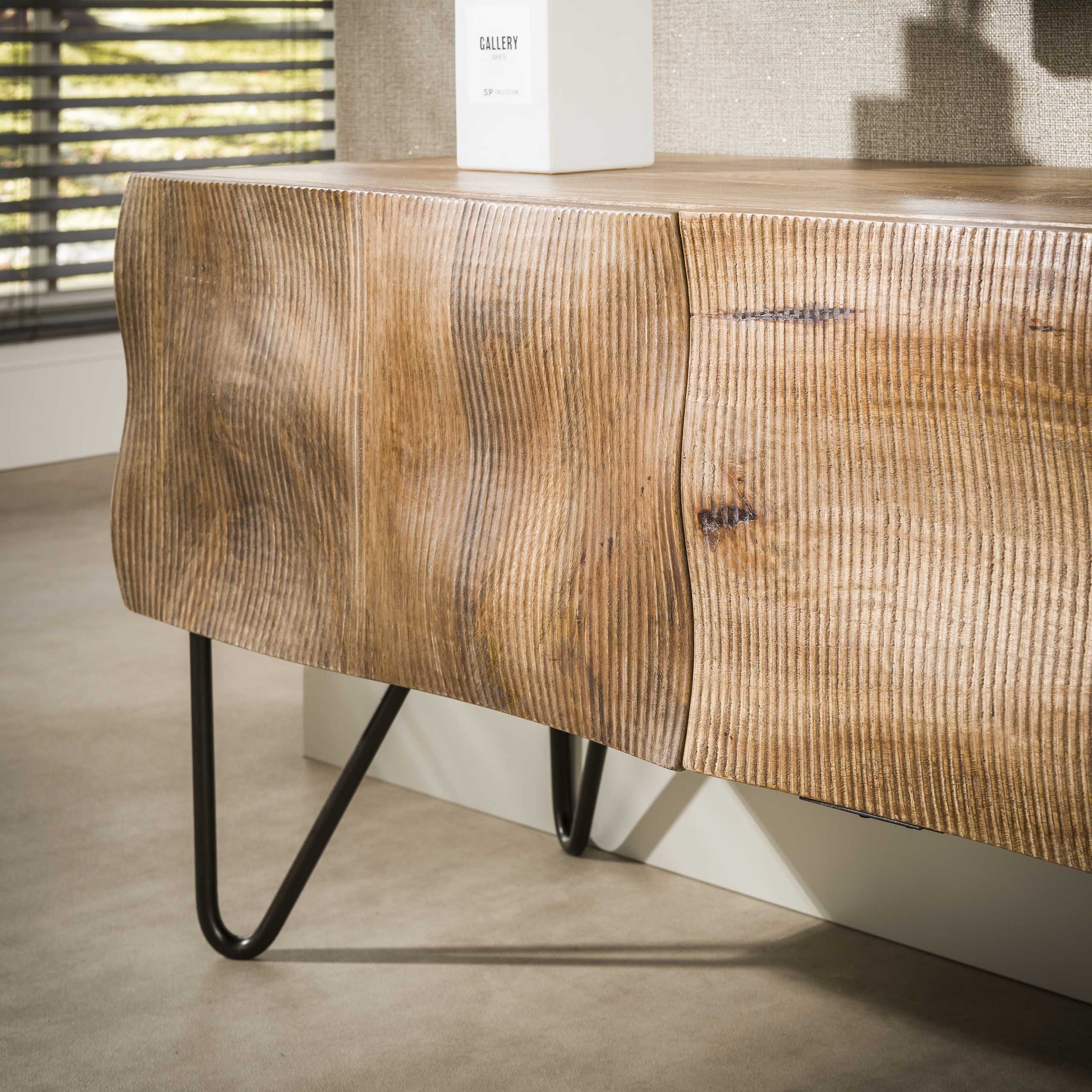 Zwevend TV-meubel Ocean Mangohout, 160cm - Afbeelding 5