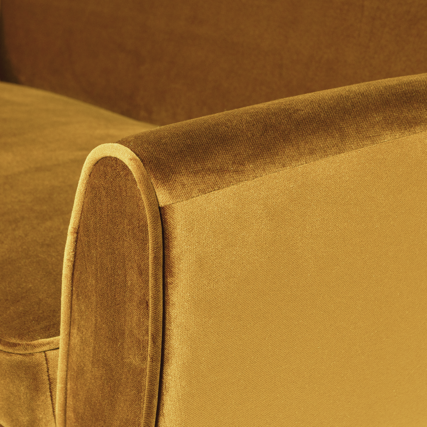 Rocco sofa 187 cm fluweel oker - Afbeelding 9