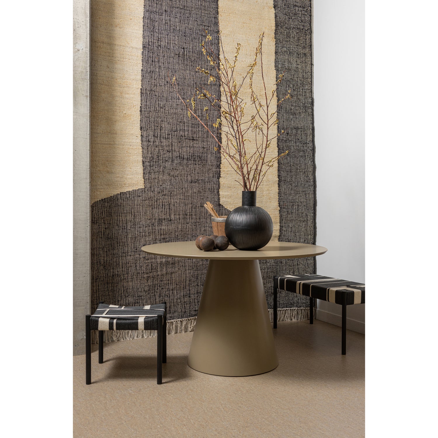 Ronde Eettafel Jorre 120cm - Military brown - Afbeelding 5