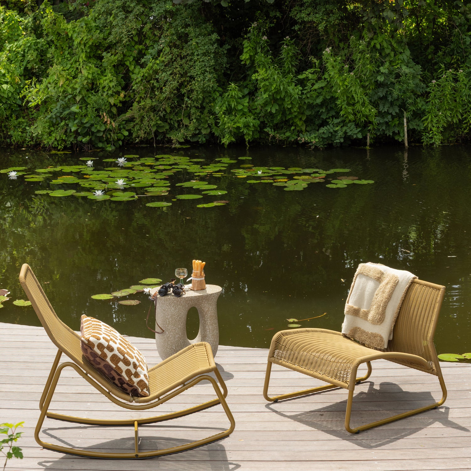 Tuin Loungestoel West - Honinggeel - Afbeelding 3