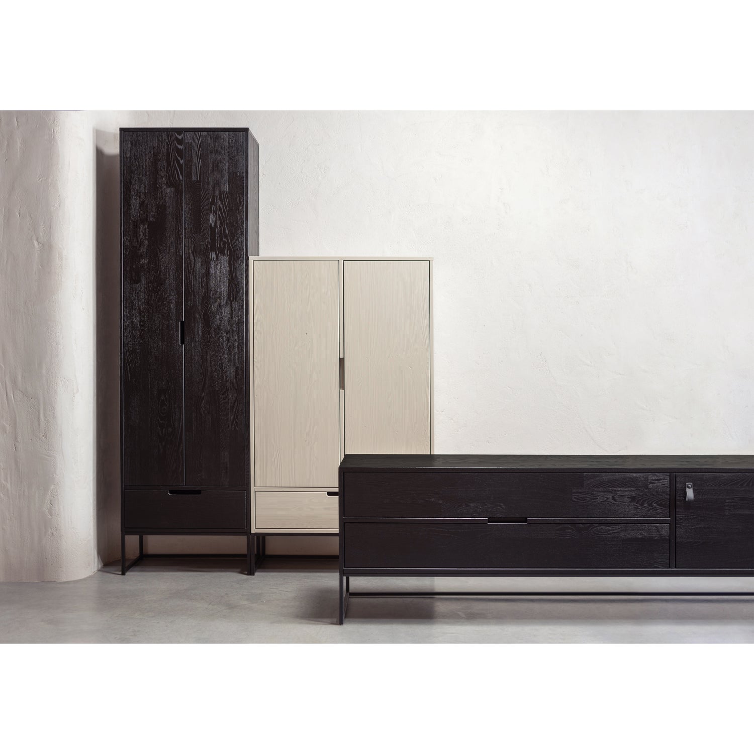 Opbergkast Silas 210 x 60cm, kleur Zwart - Afbeelding 9