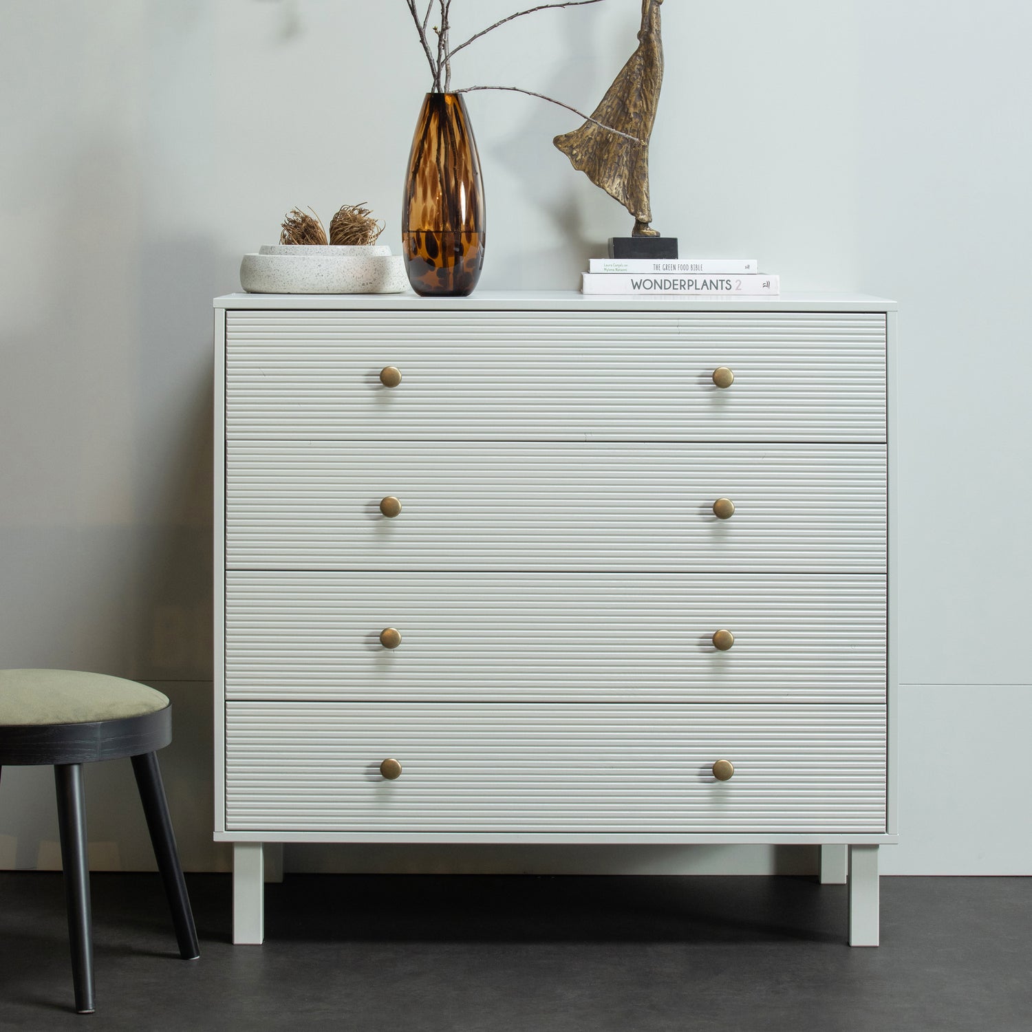 Ladekast/Commode Madu 91 x 94cm, kleur Wolkengrijs - Afbeelding 9