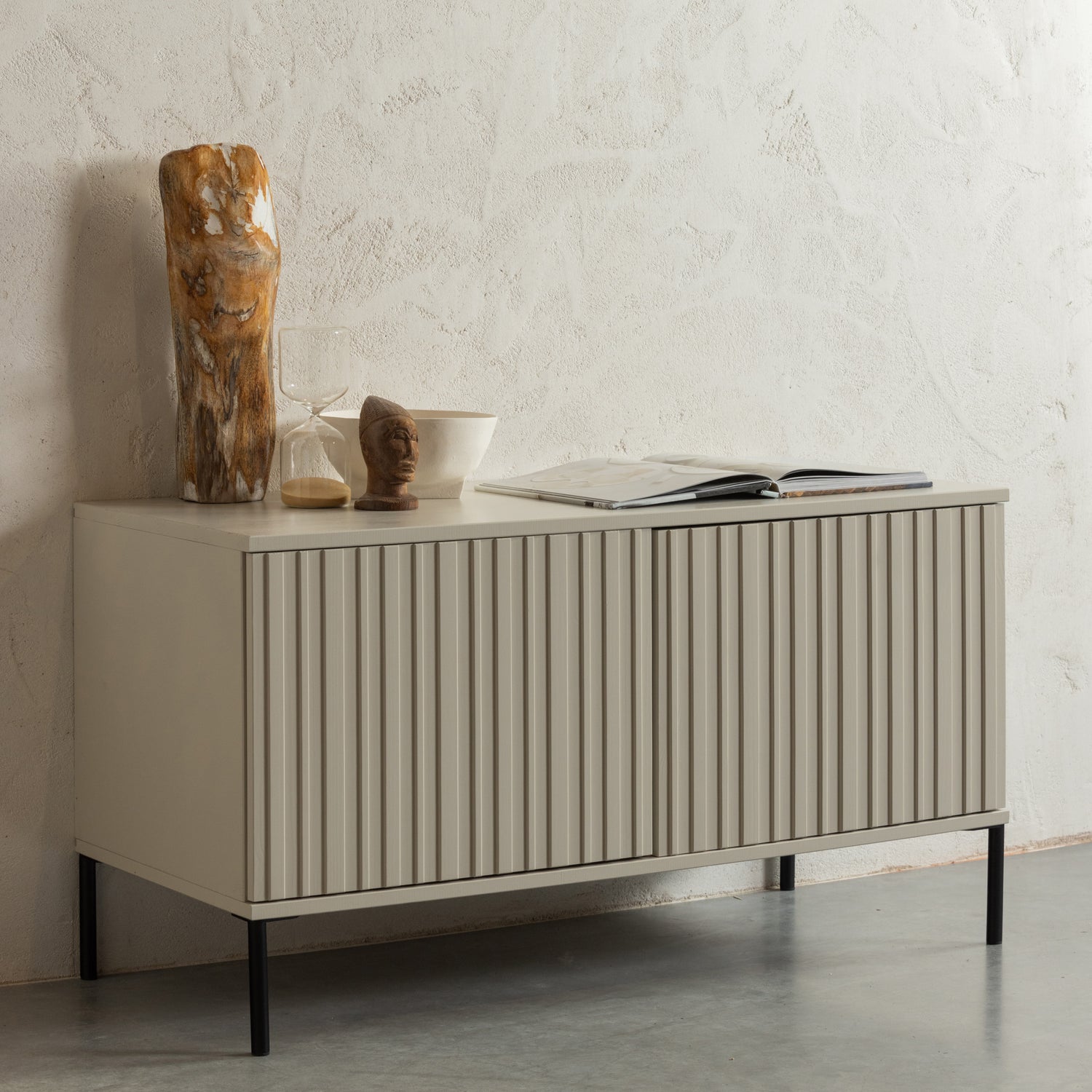 TV-meubel New Gravure Grenenhout, kleur Dust - Afbeelding 10