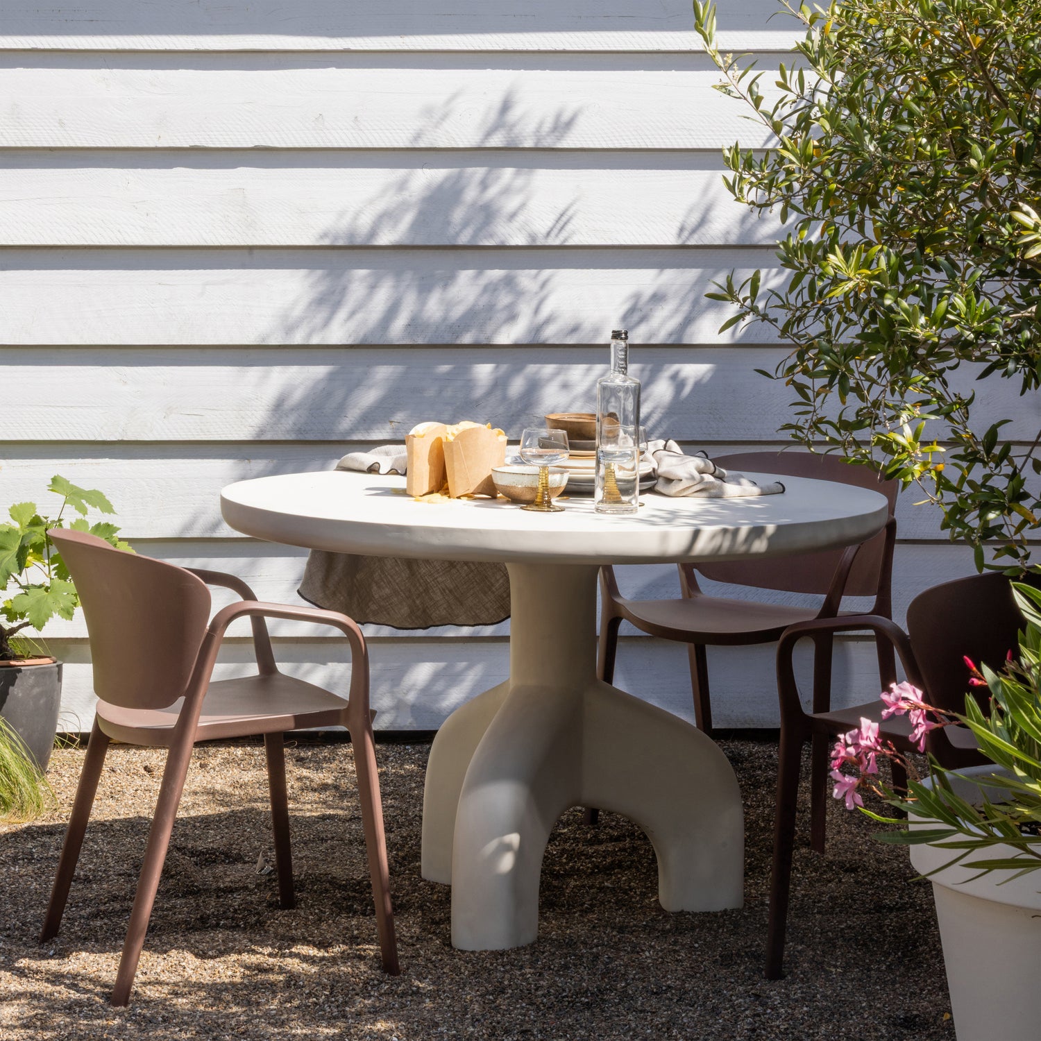Tuinstoel Bent Kunststof - Zalmroze - Afbeelding 5