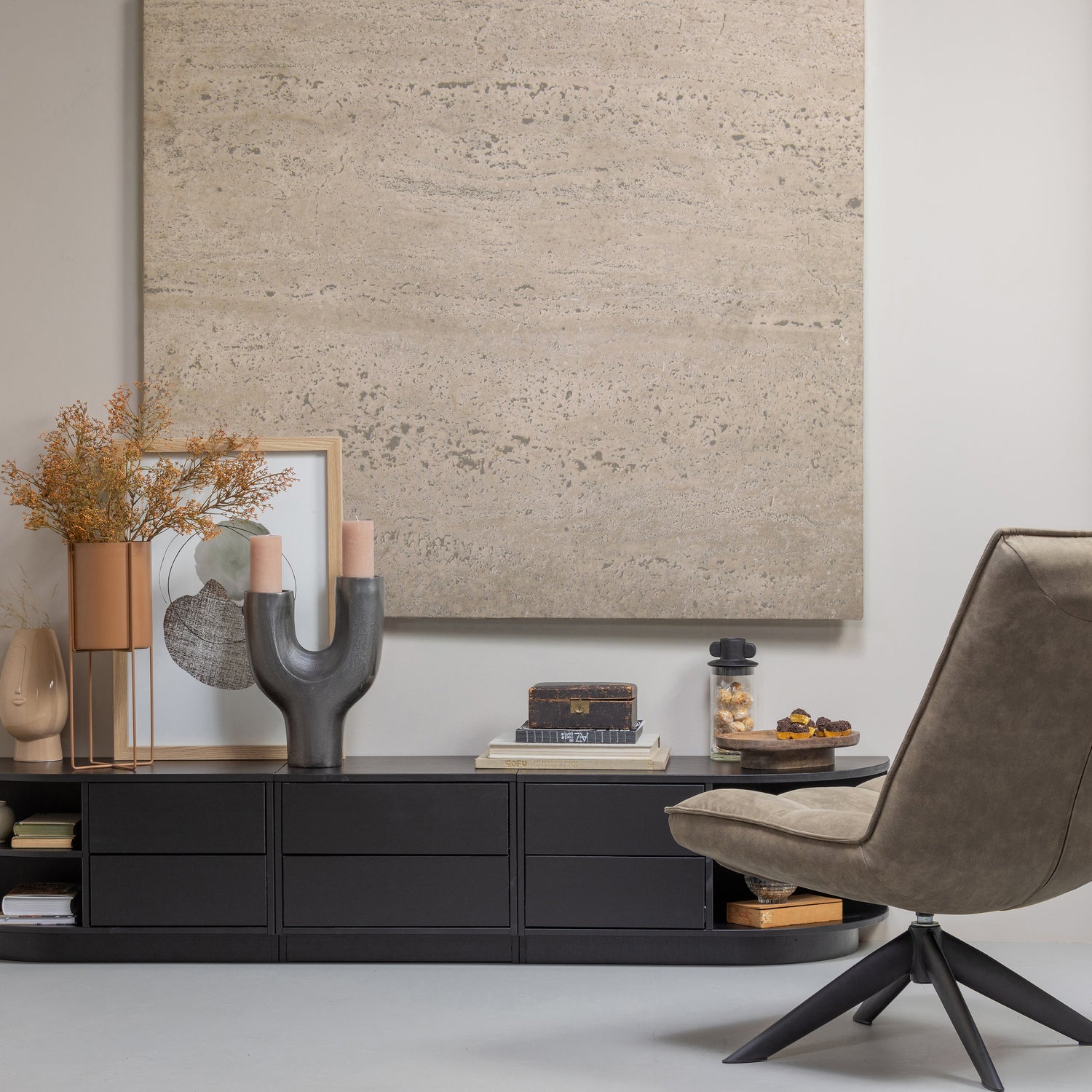 Draaibare Fauteuil Jouke Leerlook - Groen - Afbeelding 11