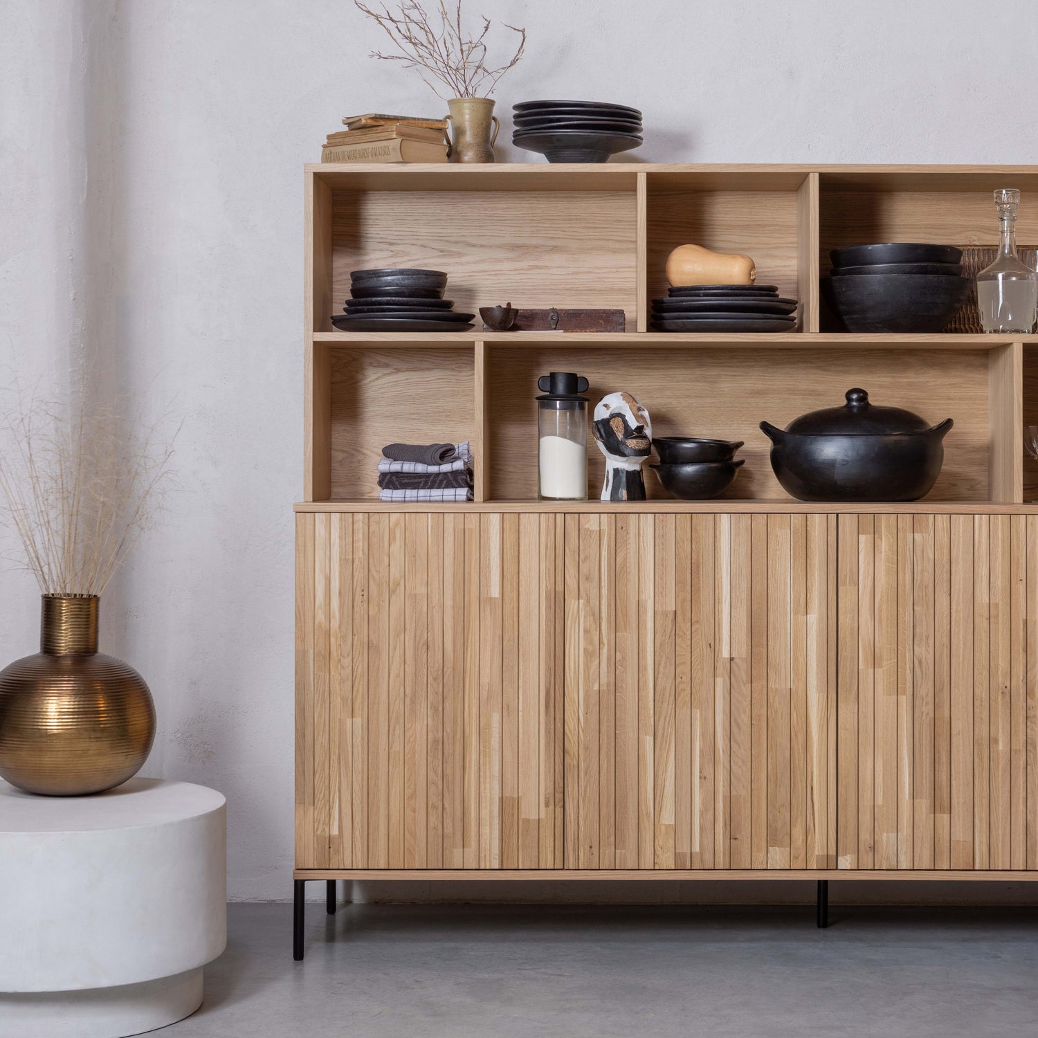 Dressoir New Gravure 200cm - Naturel - Afbeelding 10