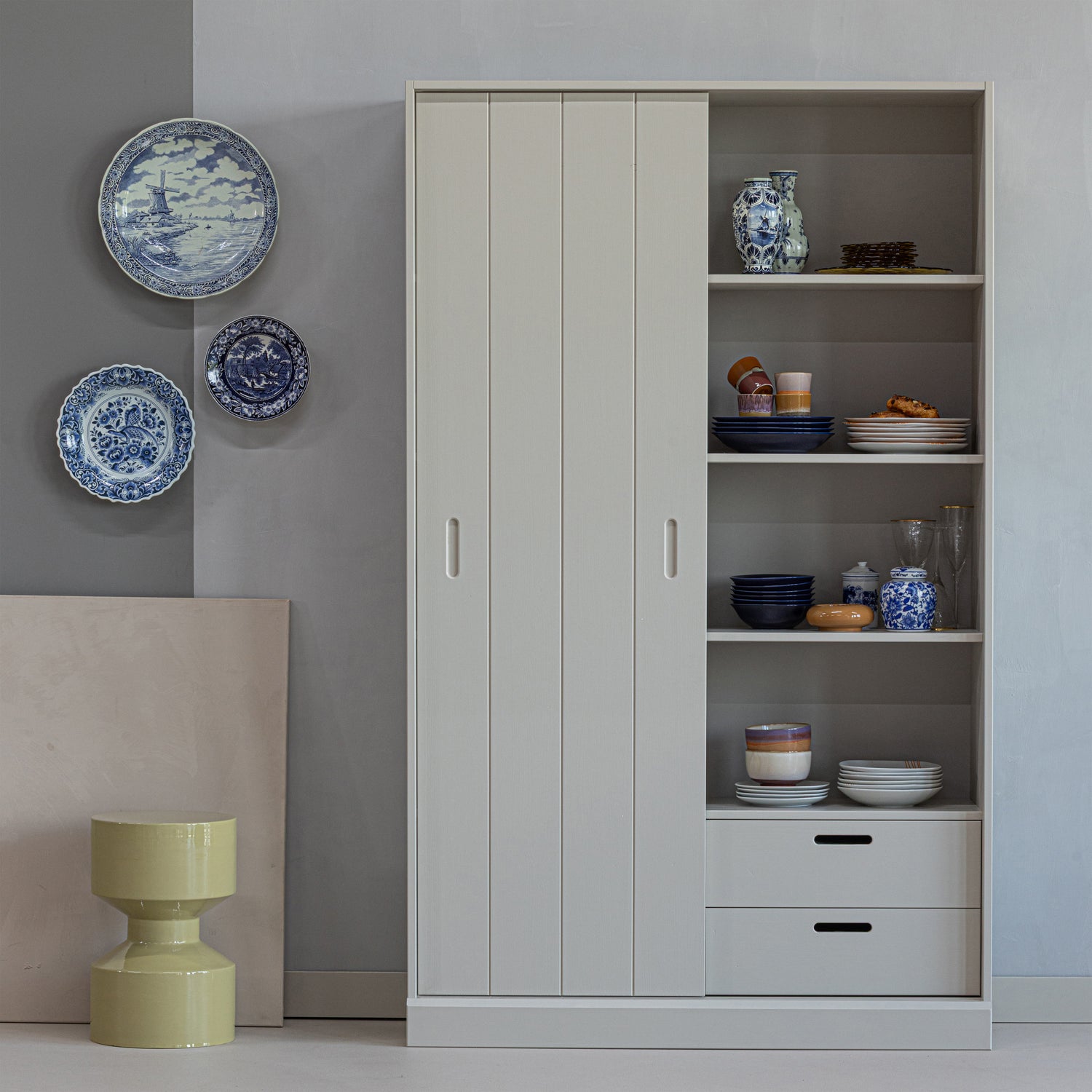 Opbergkast Mila Grenenhout, kleur Dust - Afbeelding 8