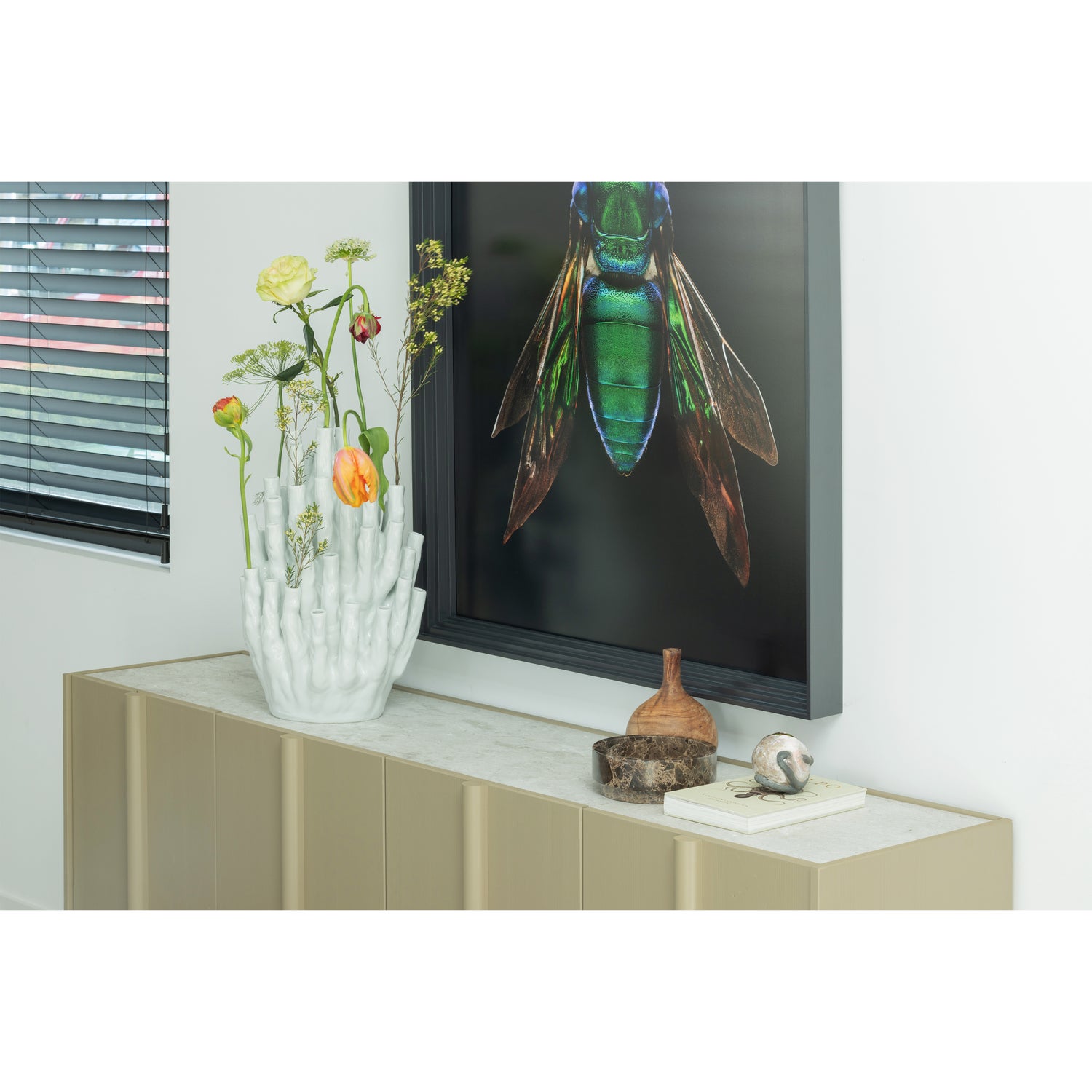 Topdecor voor dressoir Basu Plastic 197cm kleur Concrete Robuste - Afbeelding 2