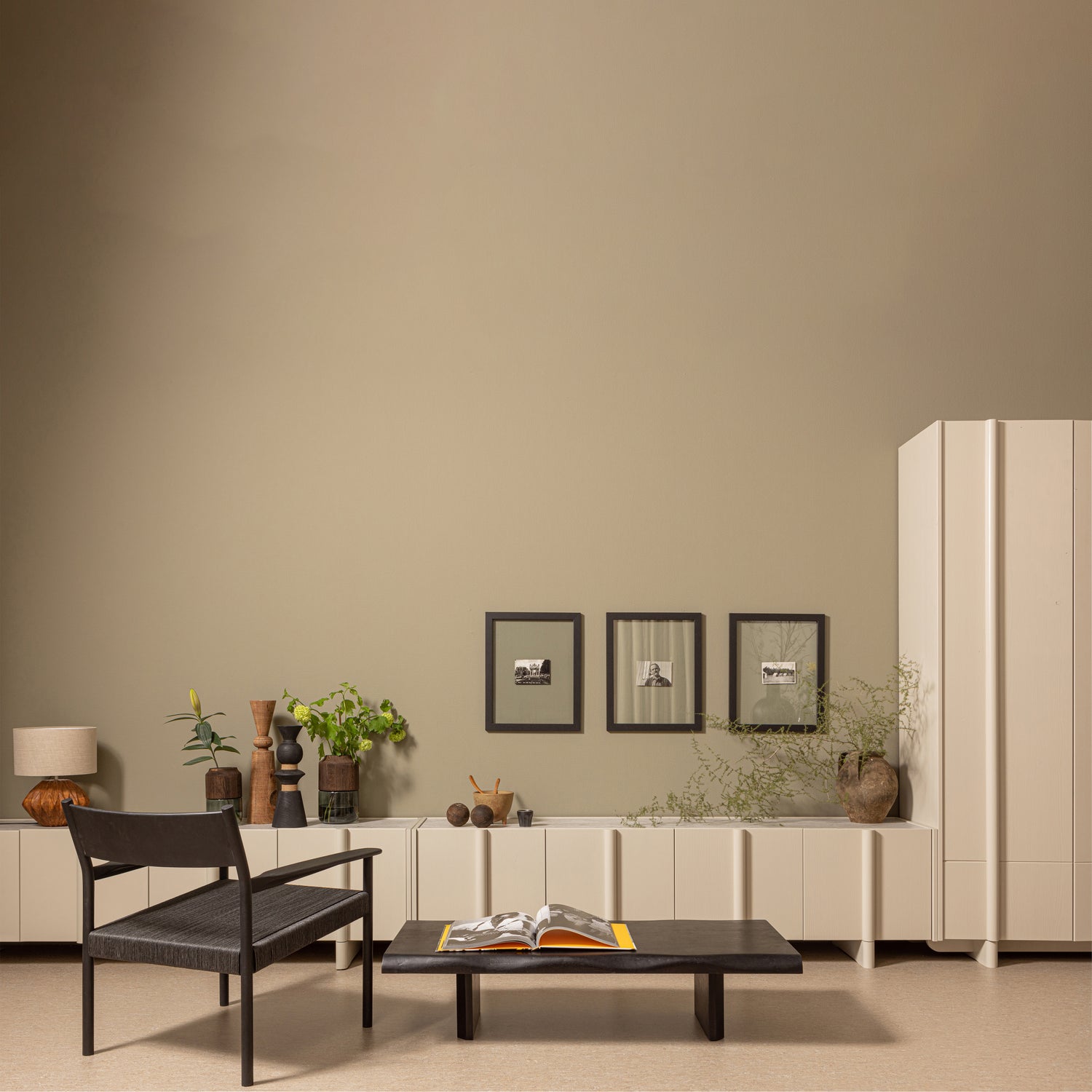 Salontafel Cali Mangohout, 120 x 28cm, kleur zwart - Afbeelding 5