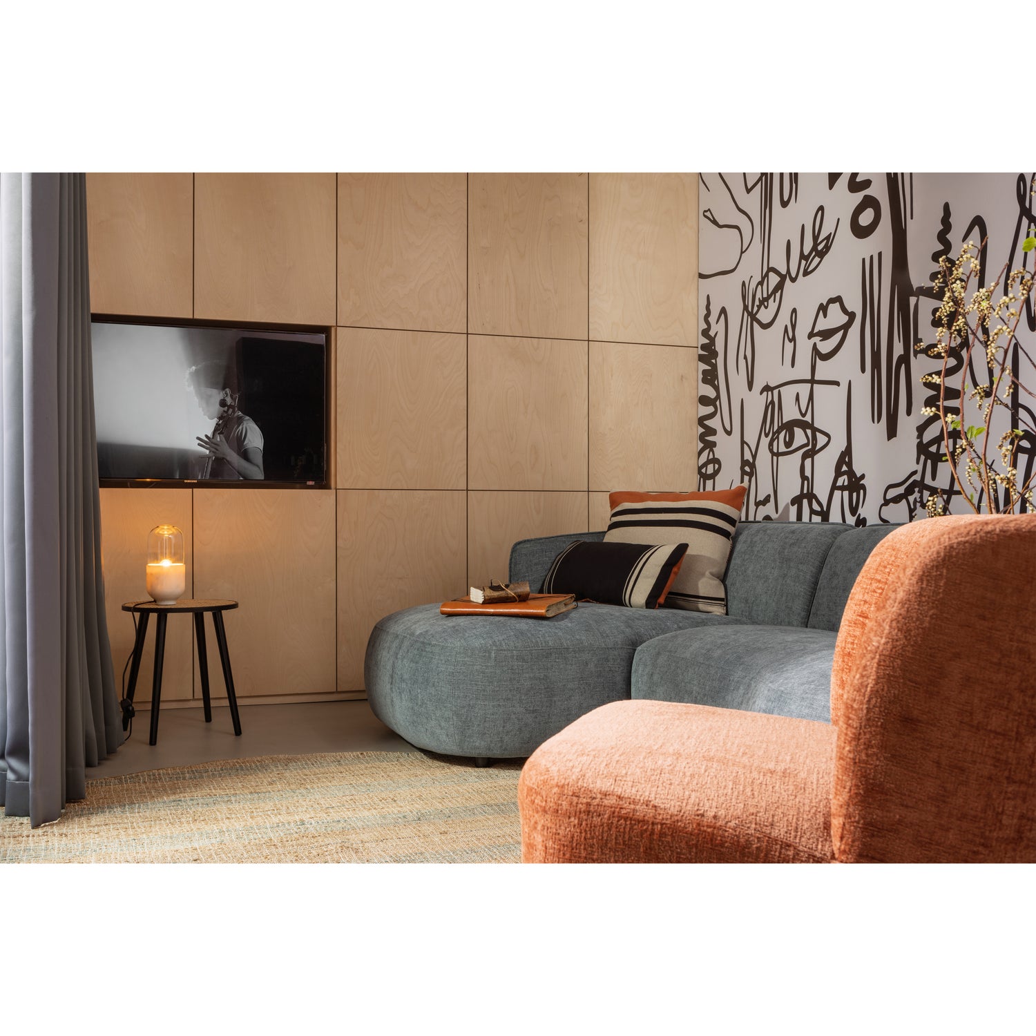 Draaibare Fauteuil Atty Velvet - Oranje - Afbeelding 11