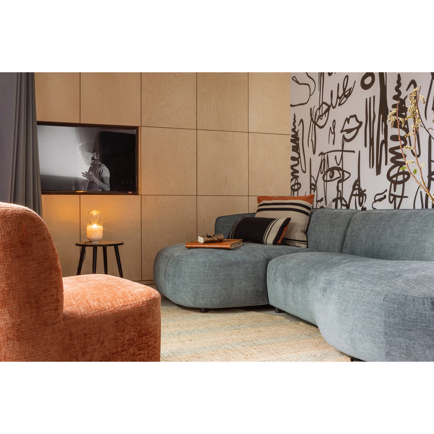 Draaibare Fauteuil Atty Velvet - Oranje - Afbeelding 12