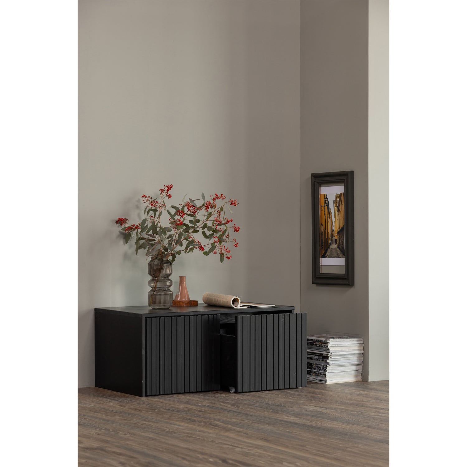 Kistbank New Gravure 88cm - Zwart - Afbeelding 11