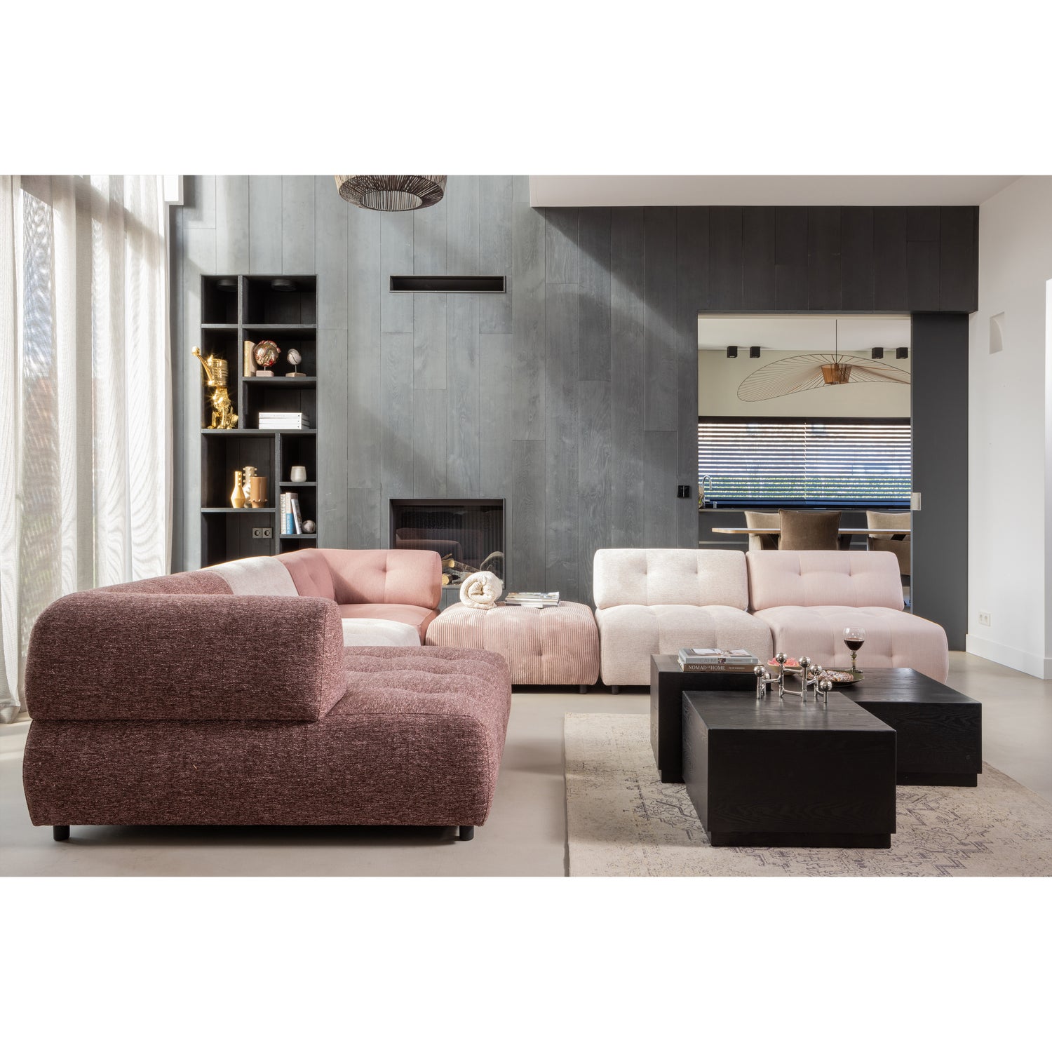 Bijzettafel Pim Essen, Set van 3 stuks, kleur zwart - Afbeelding 9