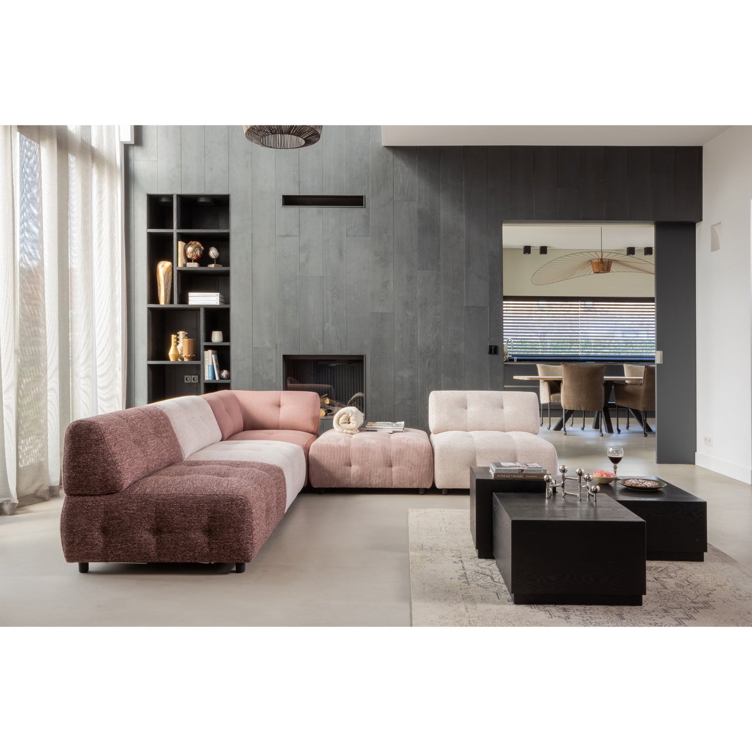 Bijzettafel Pim Essen, Set van 3 stuks, kleur zwart - Afbeelding 10