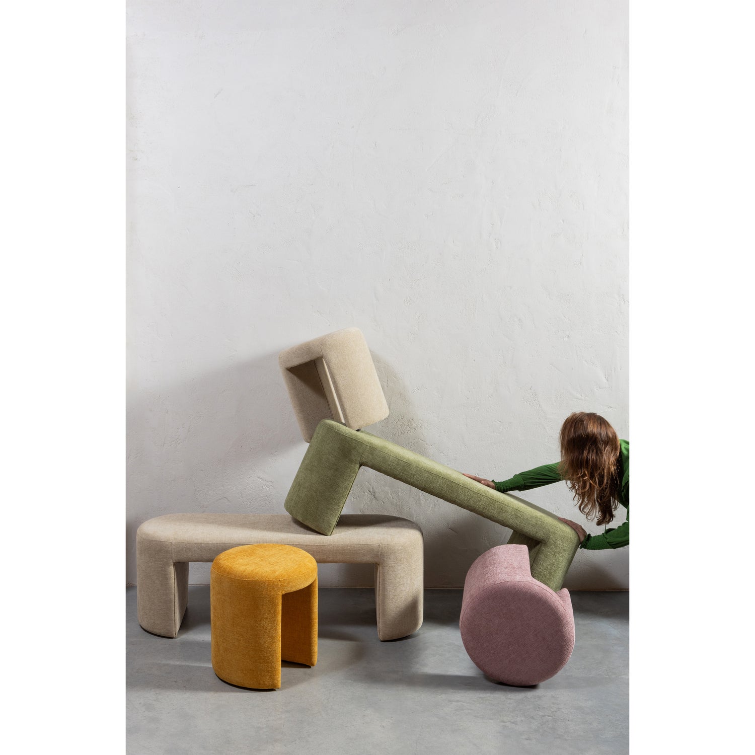 Halbank Jacob Chenille - Olijfgroen - Afbeelding 8