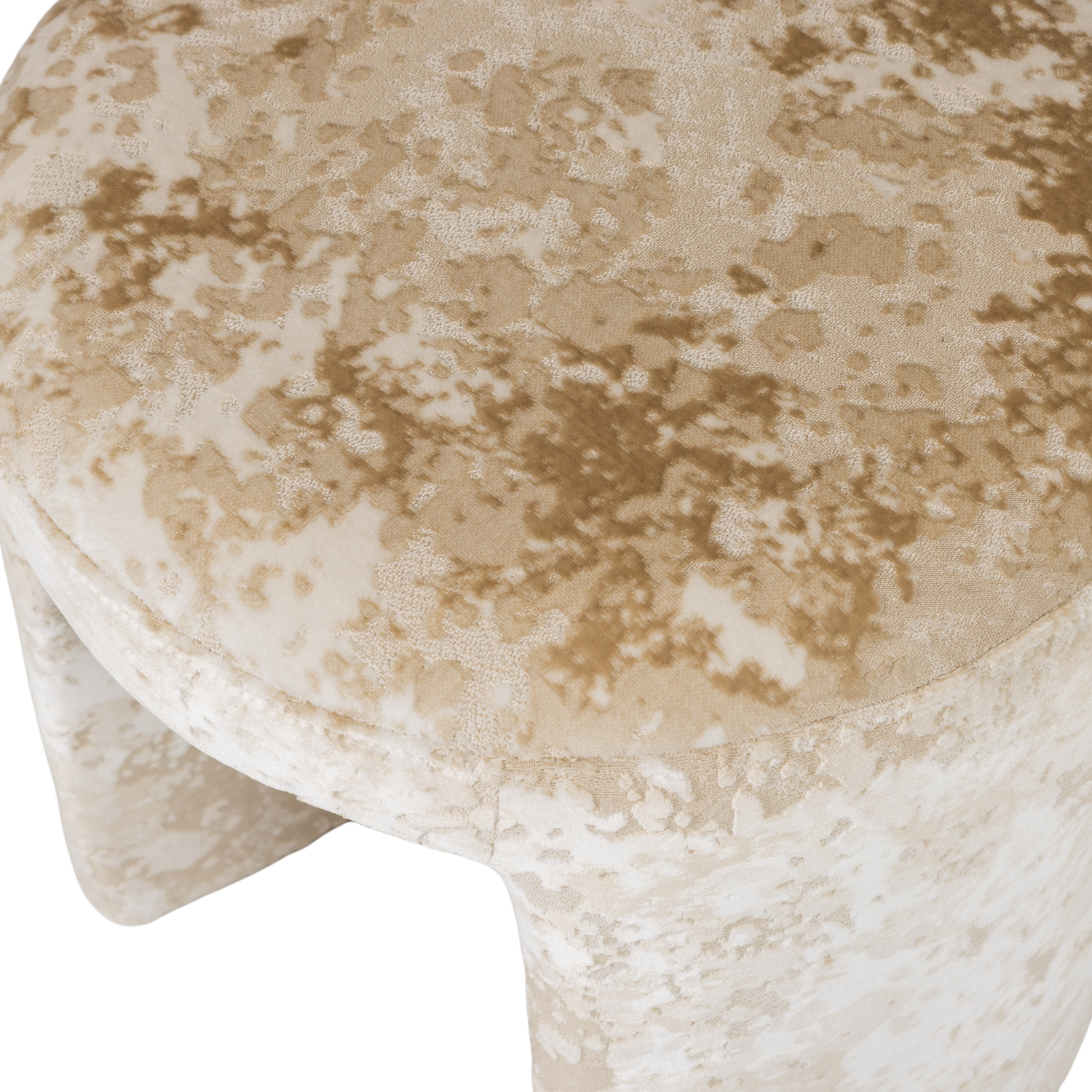 Kruk Charlie Gestoffeerde Structuur Stof - Beige - Afbeelding 4
