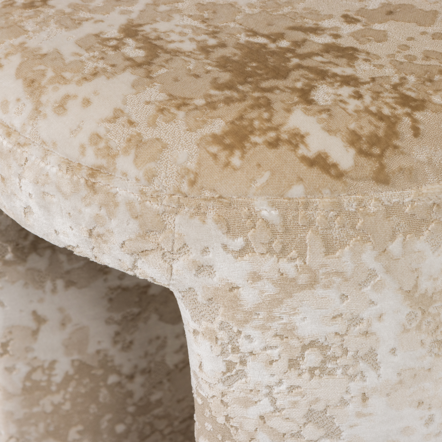 Kruk Charlie Gestoffeerde Structuur Stof - Beige - Afbeelding 5