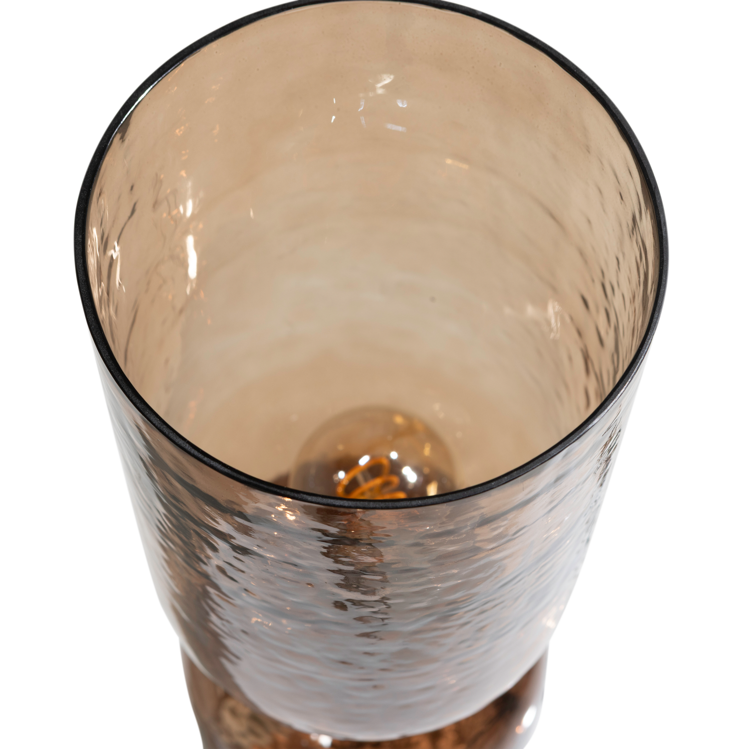 Tafellamp Gigi Gehamerd Glas 51 cm - Bruin - Afbeelding 5