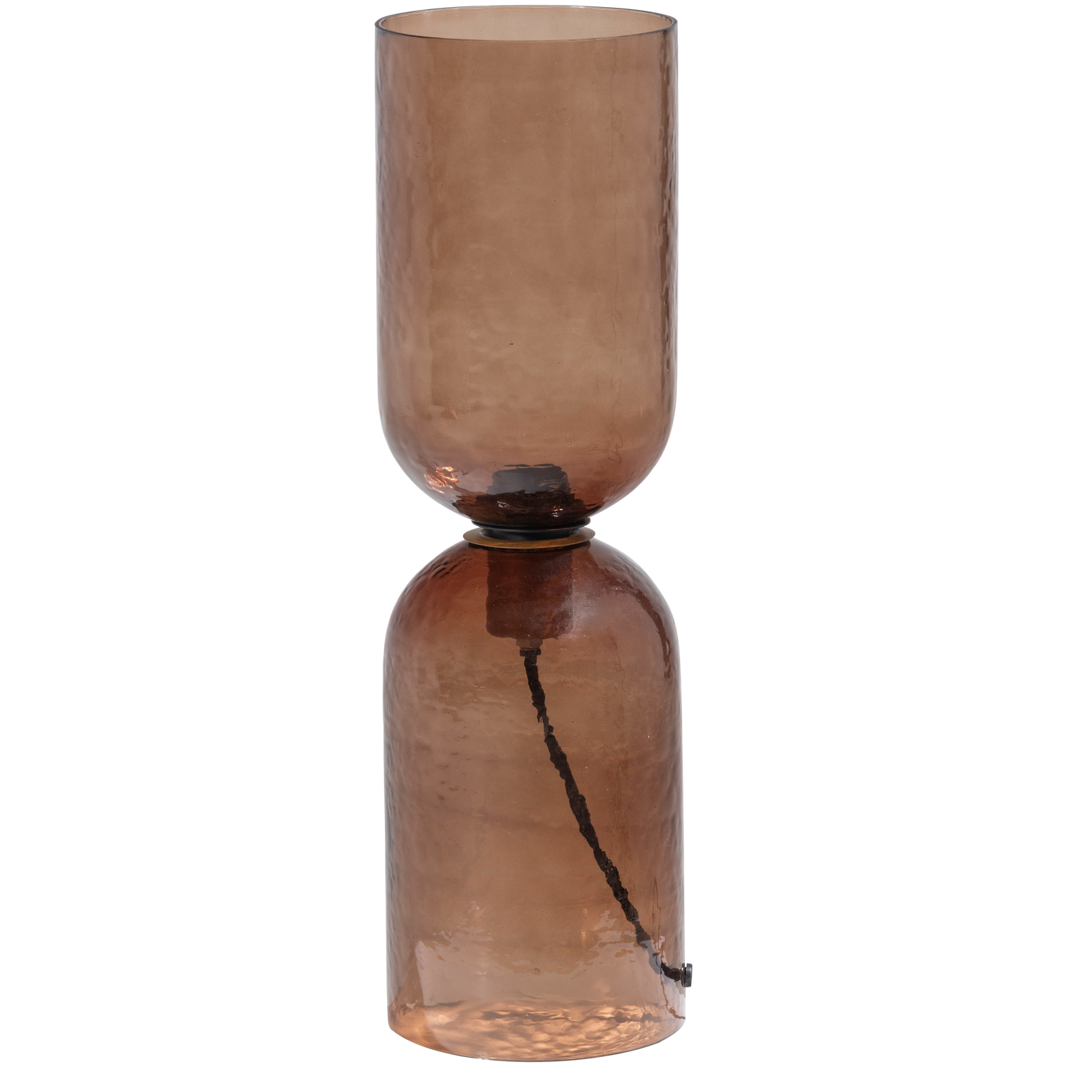Tafellamp Gigi Gehamerd Glas 51 cm - Bruin