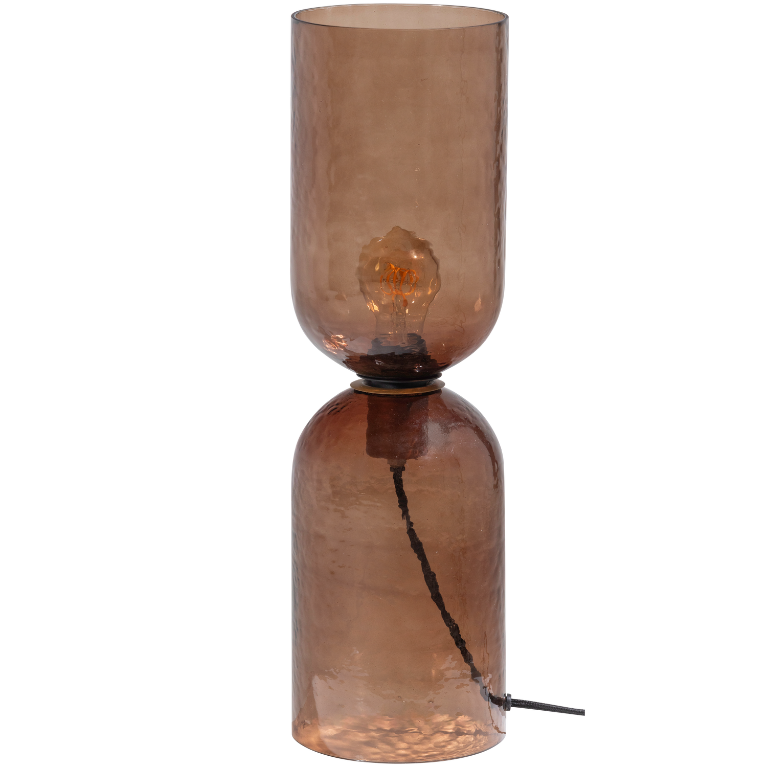 Tafellamp Gigi Gehamerd Glas 51 cm - Bruin - Afbeelding 4