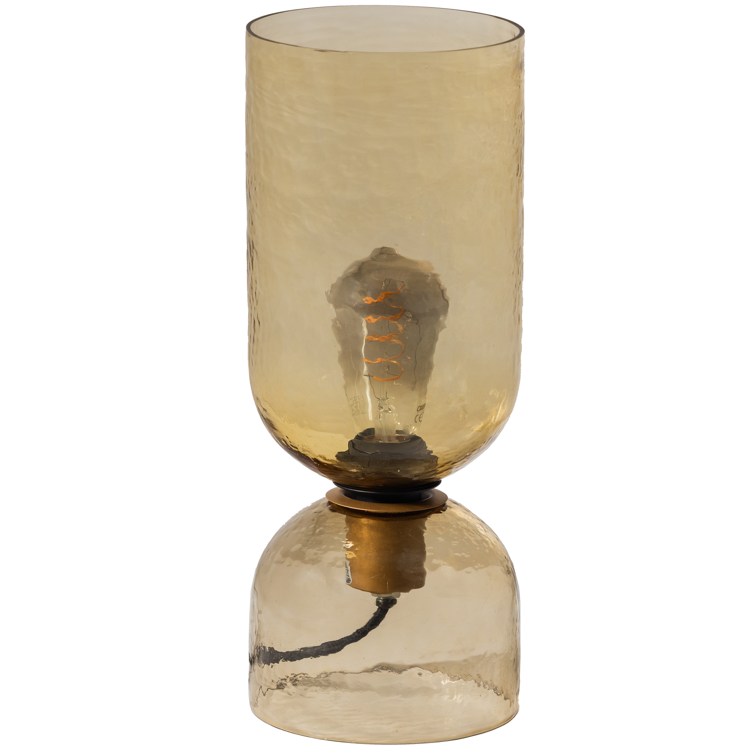 Tafellamp Gigi Gehamerd Glas 38 cm - Naturel