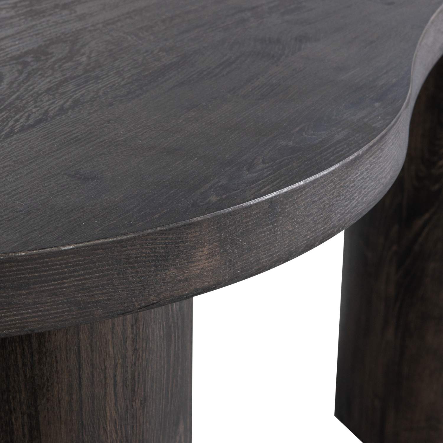 Organisch Bureau / Sidetable Maan MDF 150cm, kleur donkerbruin - Afbeelding 8