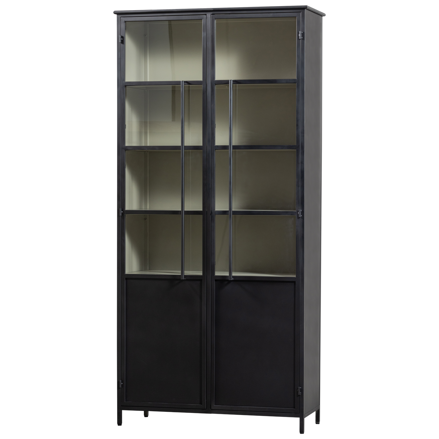 Vitrinekast Exhibit 200 x 99cm - Zwart