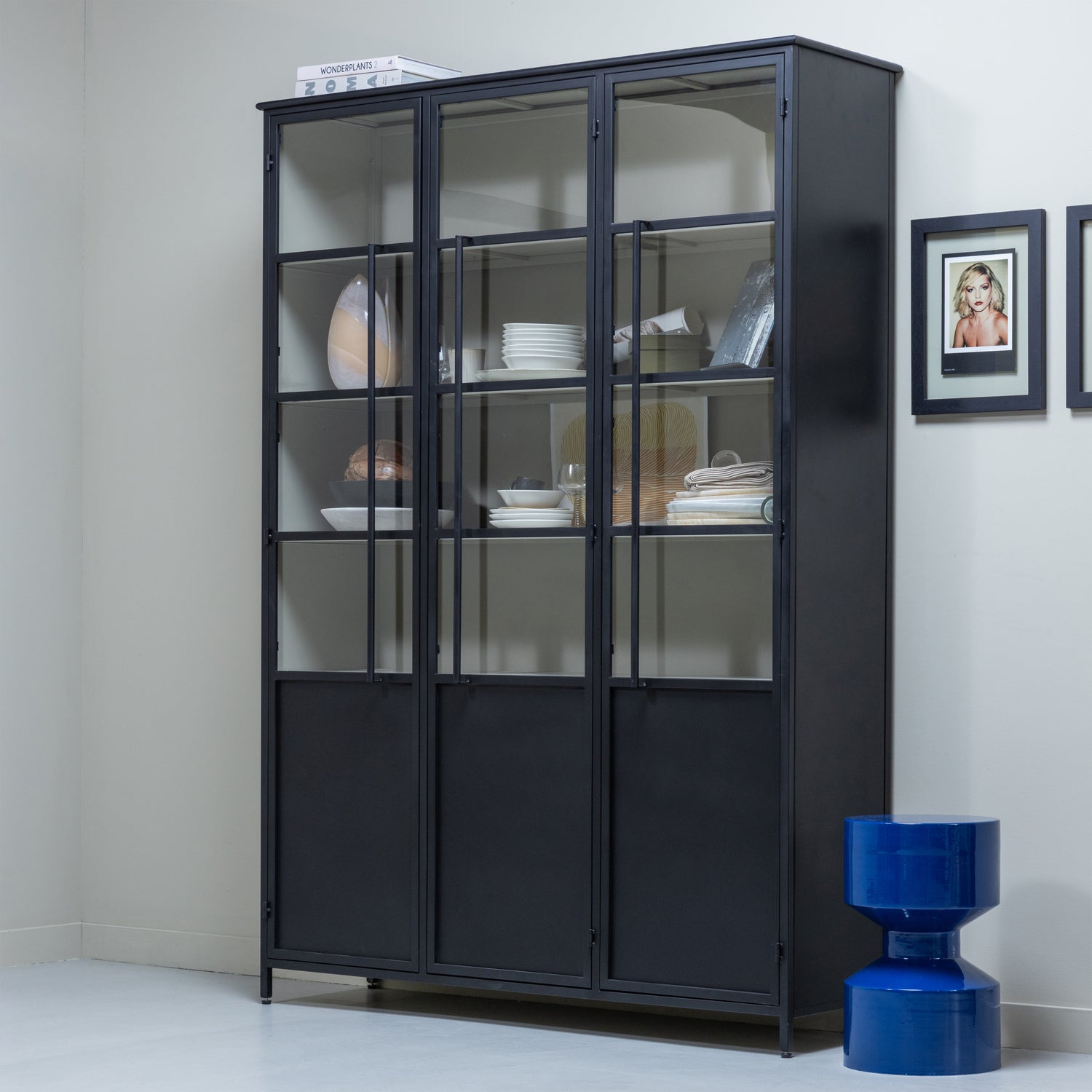 Vitrinekast Exhibit 200 x 140cm - Zwart - Afbeelding 3